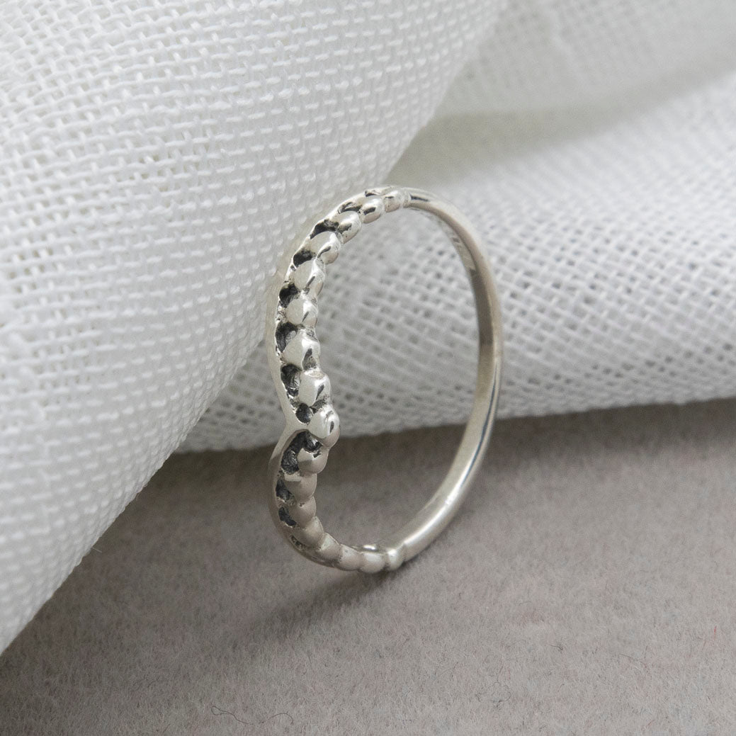 Anillo de plata 925 estilo corona