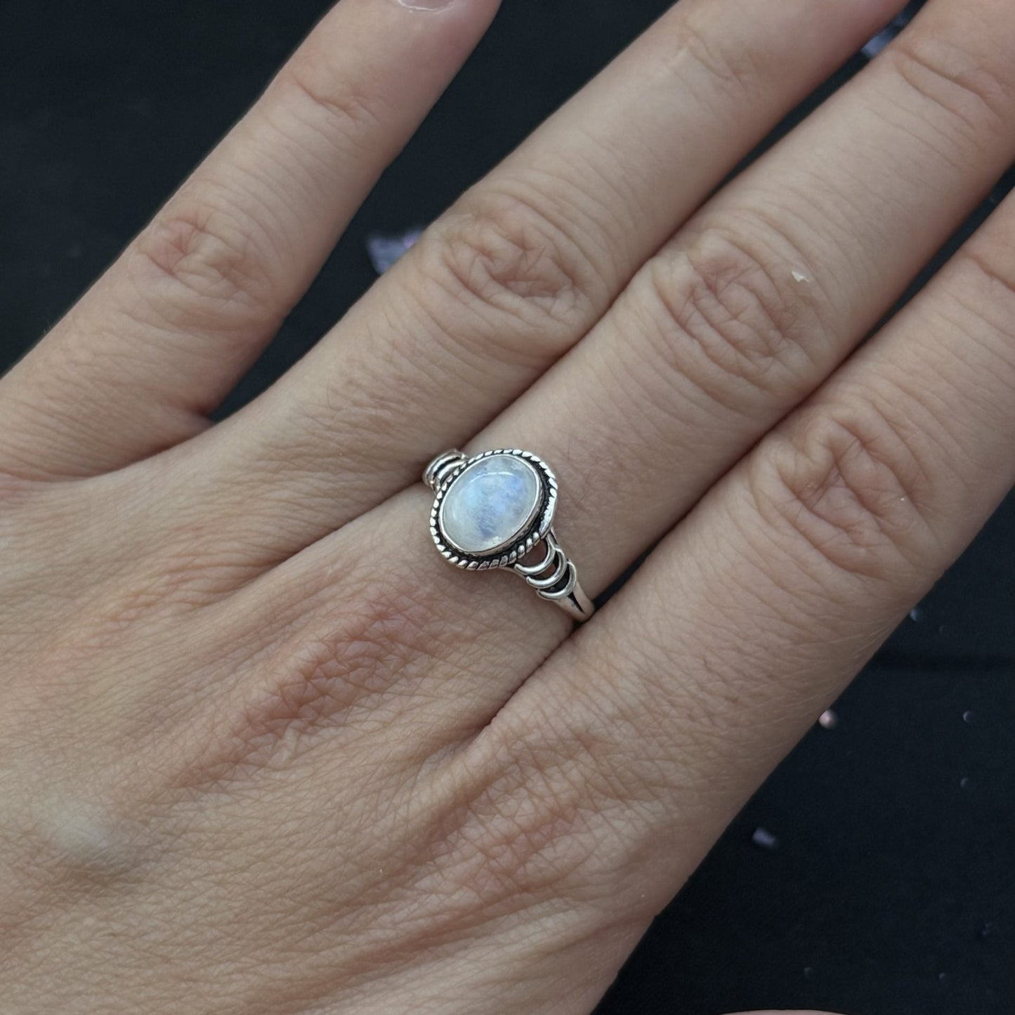 Anillo de plata 925 con piedra luna