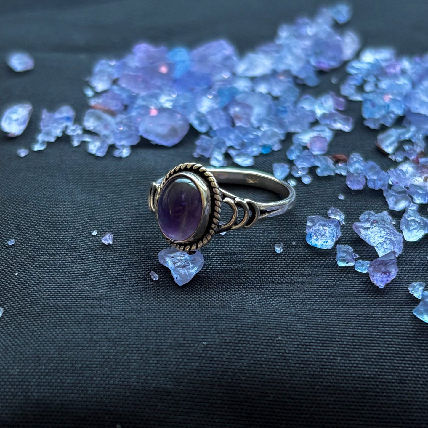 Anillo de plata 925 con piedra amatista