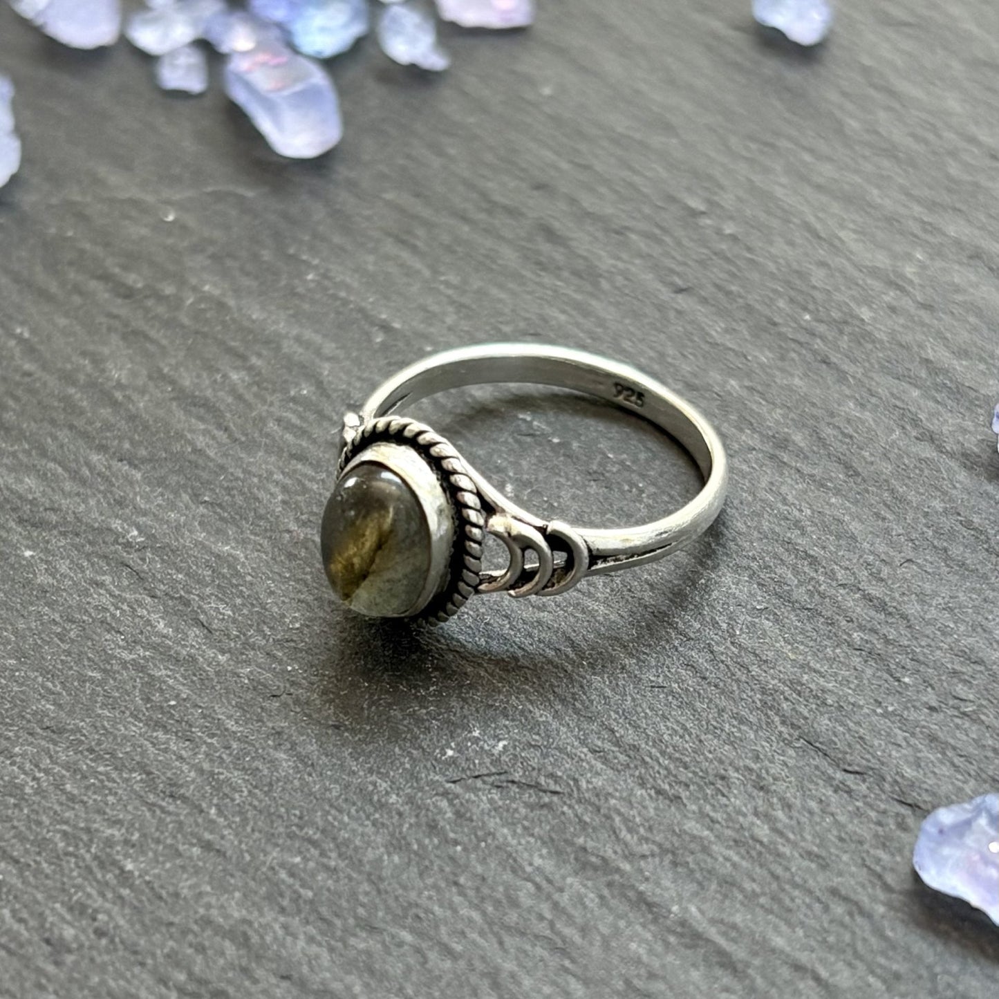 Anillo plata 925 con piedra Labradorita