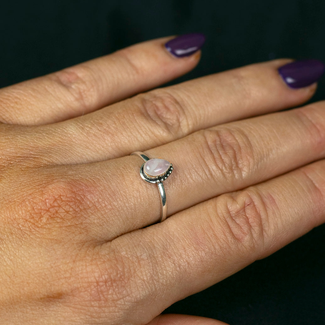 Anillo Mini Cuarzo Rosa Eros