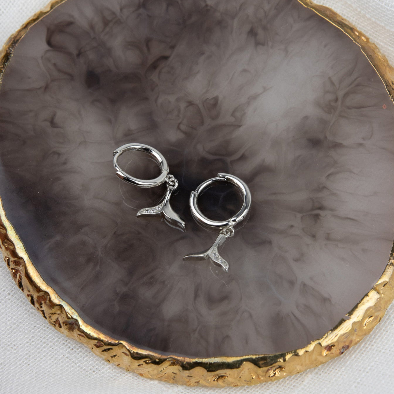 Argollas cola de ballena plata 925
