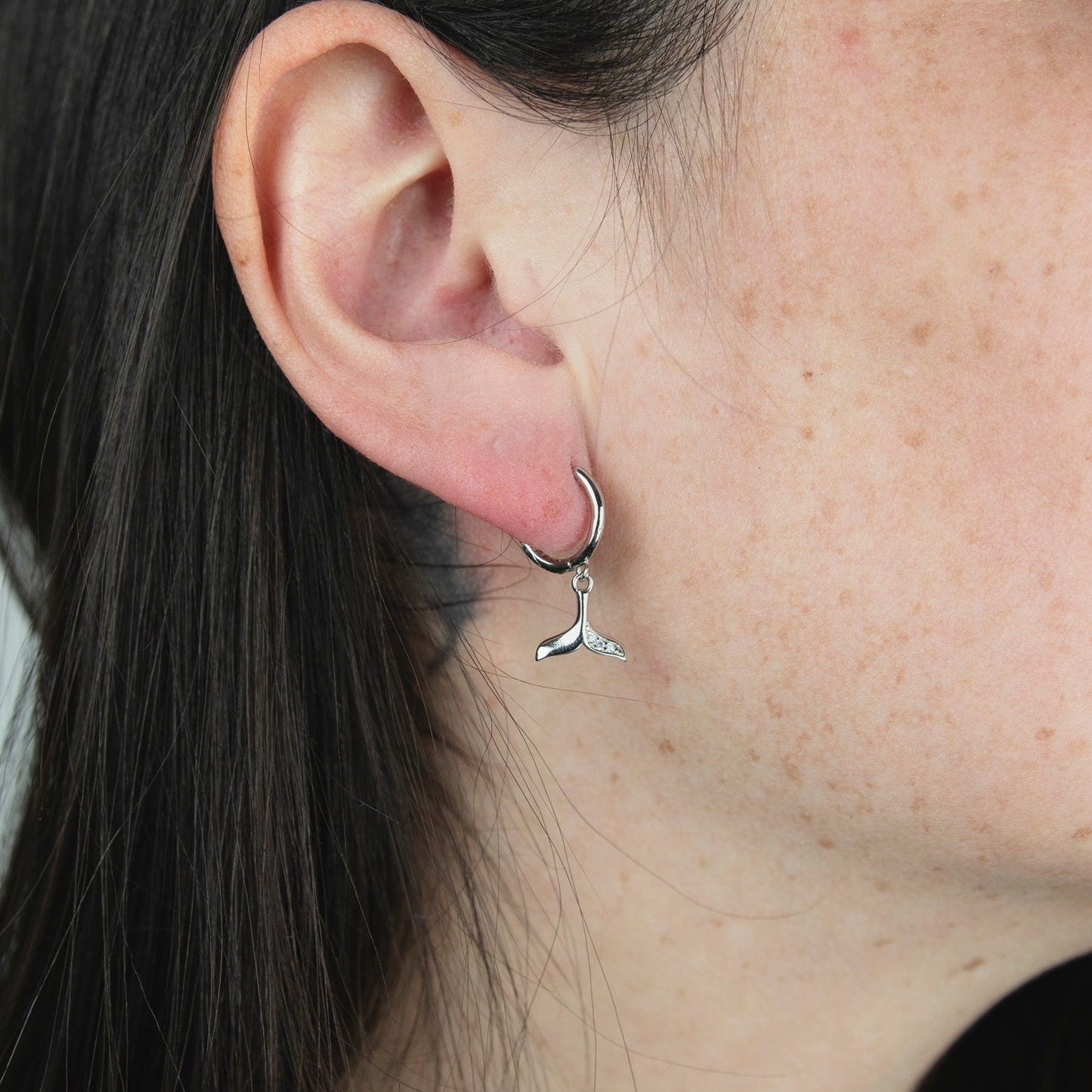 Argollas cola de ballena plata 925