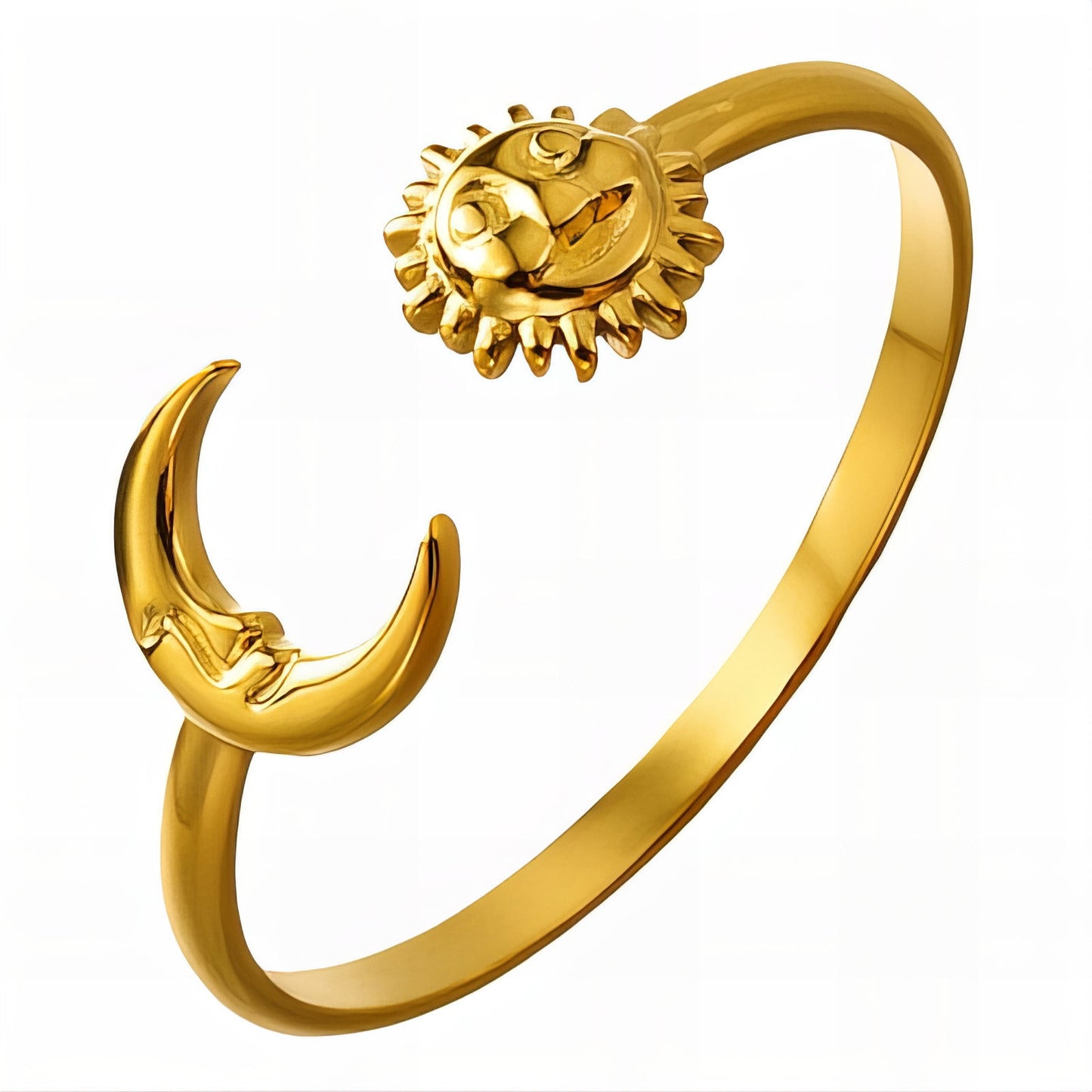 Anillo acero inoxidable enchapado en oro 18k