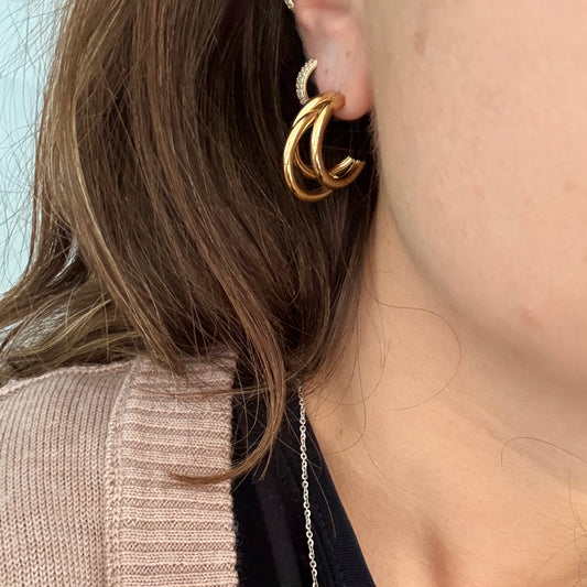 Argollas bañadas en oro