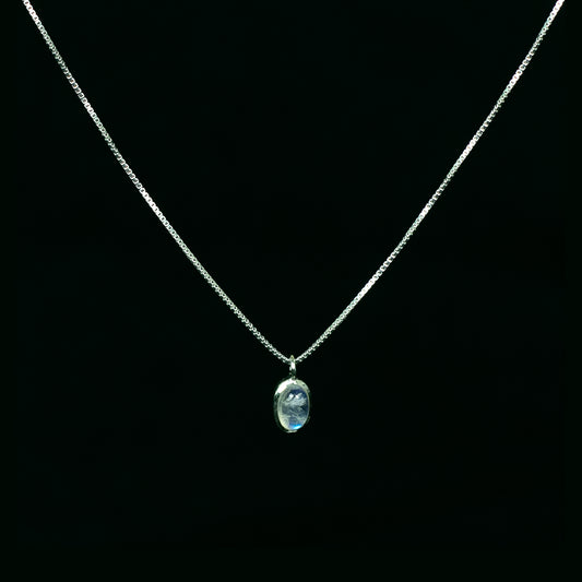 Collar Piedra Luna Selene Ovalado