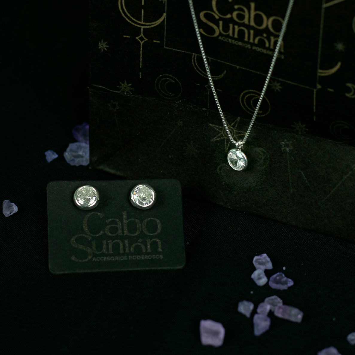 Pack Halo Collar + Aros Circón