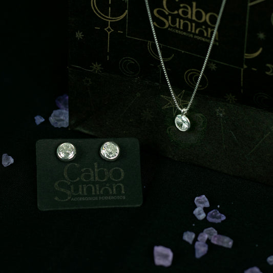 Pack Halo Collar + Aros Circón