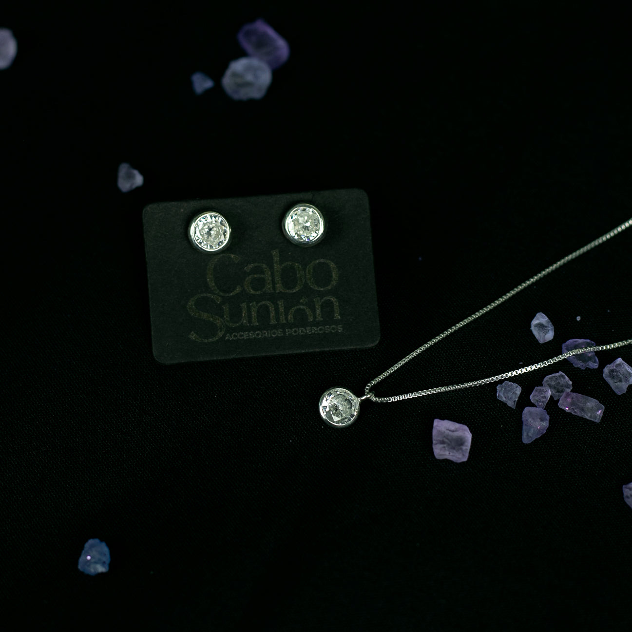 Pack Halo Collar + Aros Circón