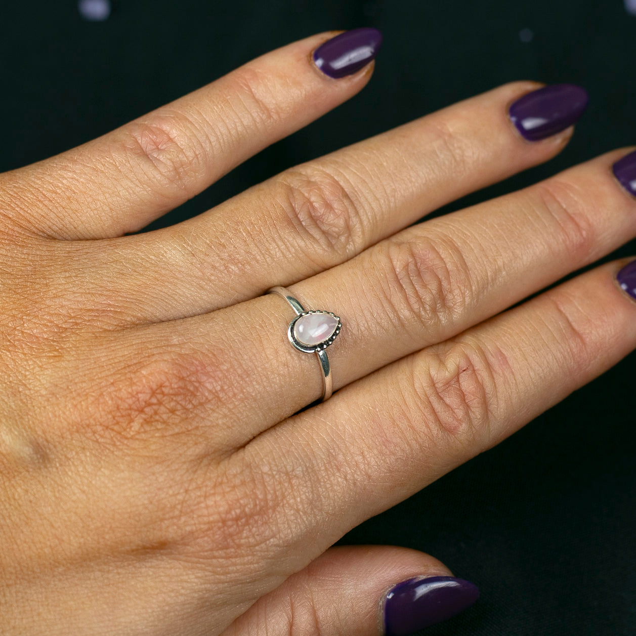 Anillo Mini Cuarzo Rosa Eros