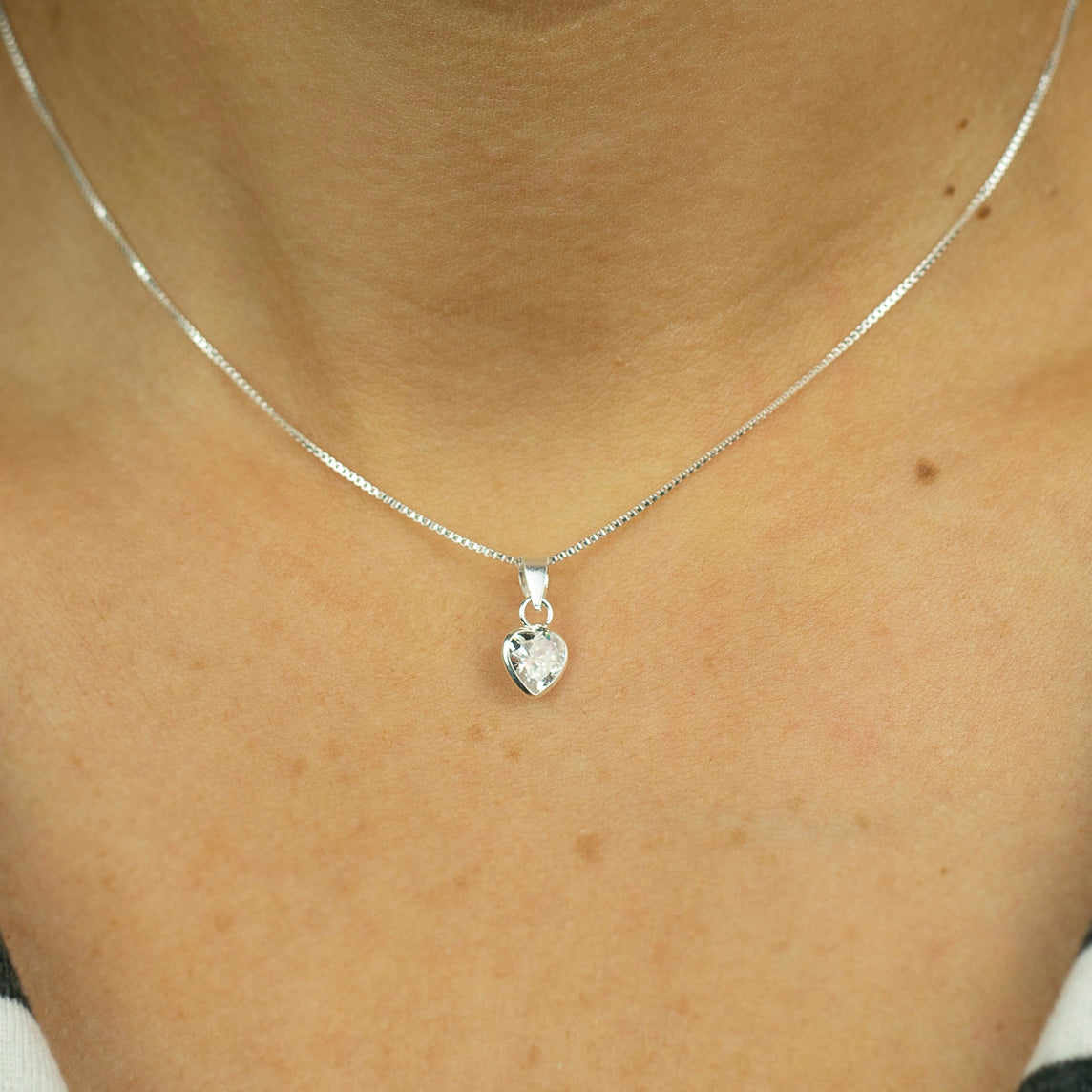 Collar Circón Corazón Afrodita