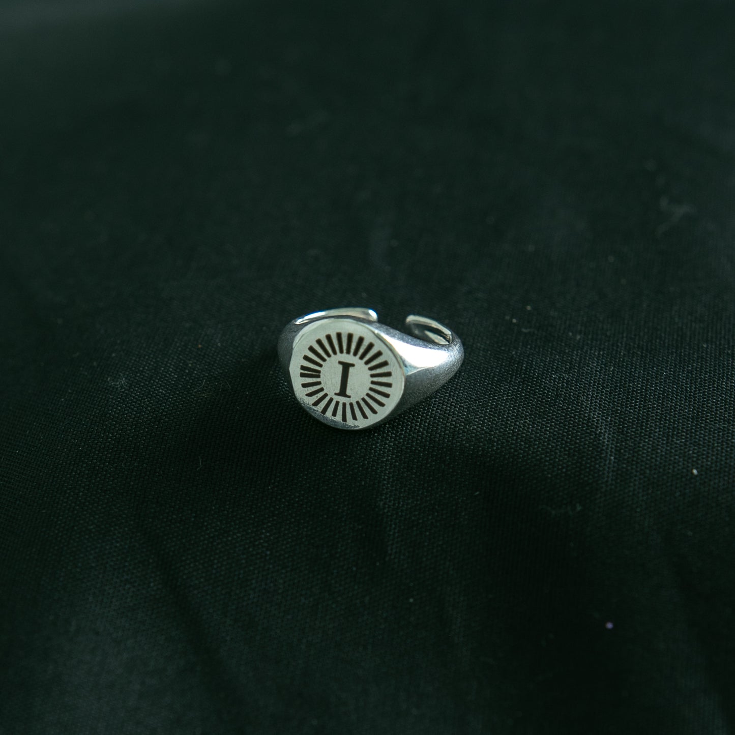 Anillo Signet Grabado Silver
