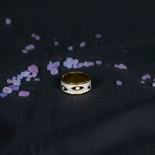 Anillo Ojo Turco Blanco