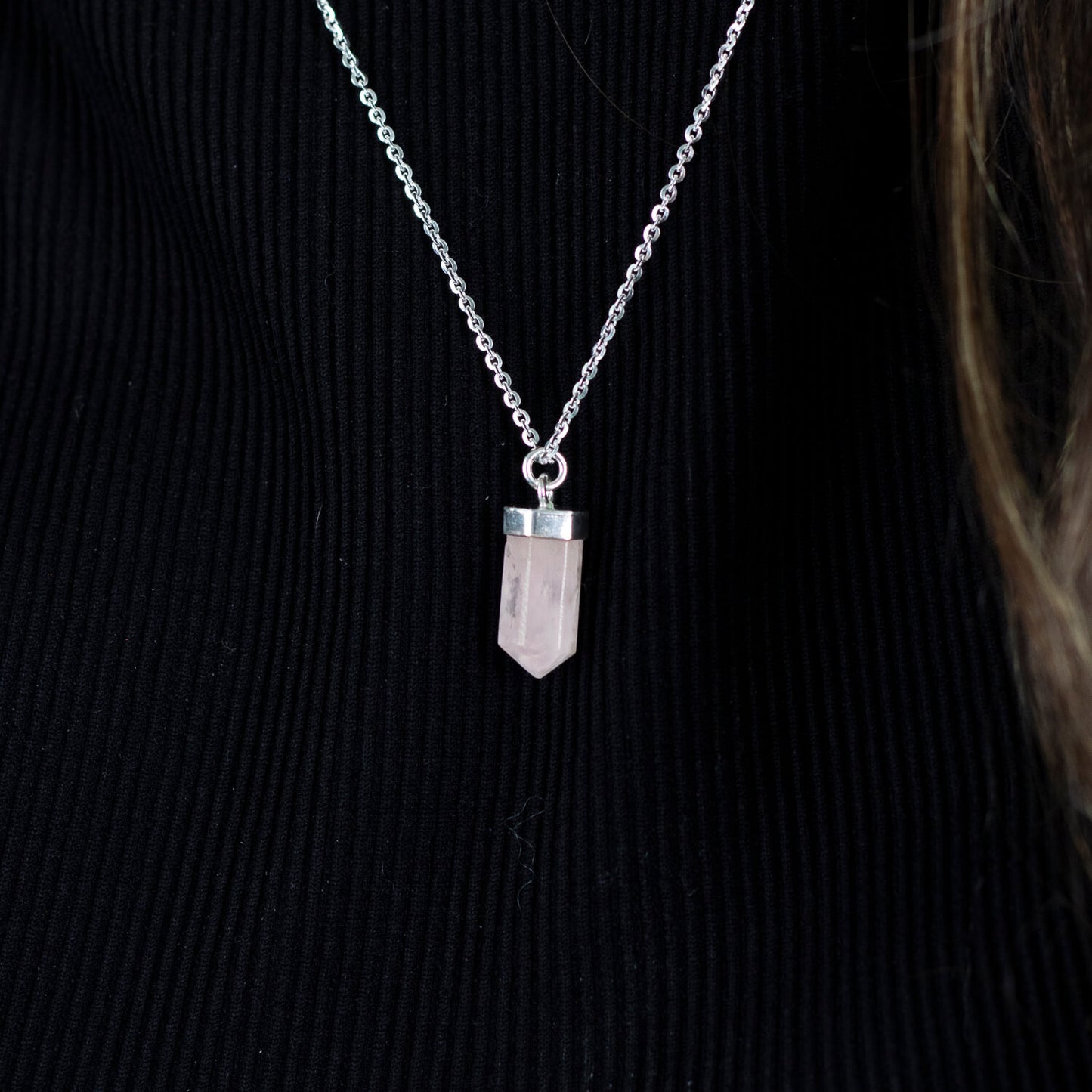 Collar Afrodita Cuarzo Rosa
