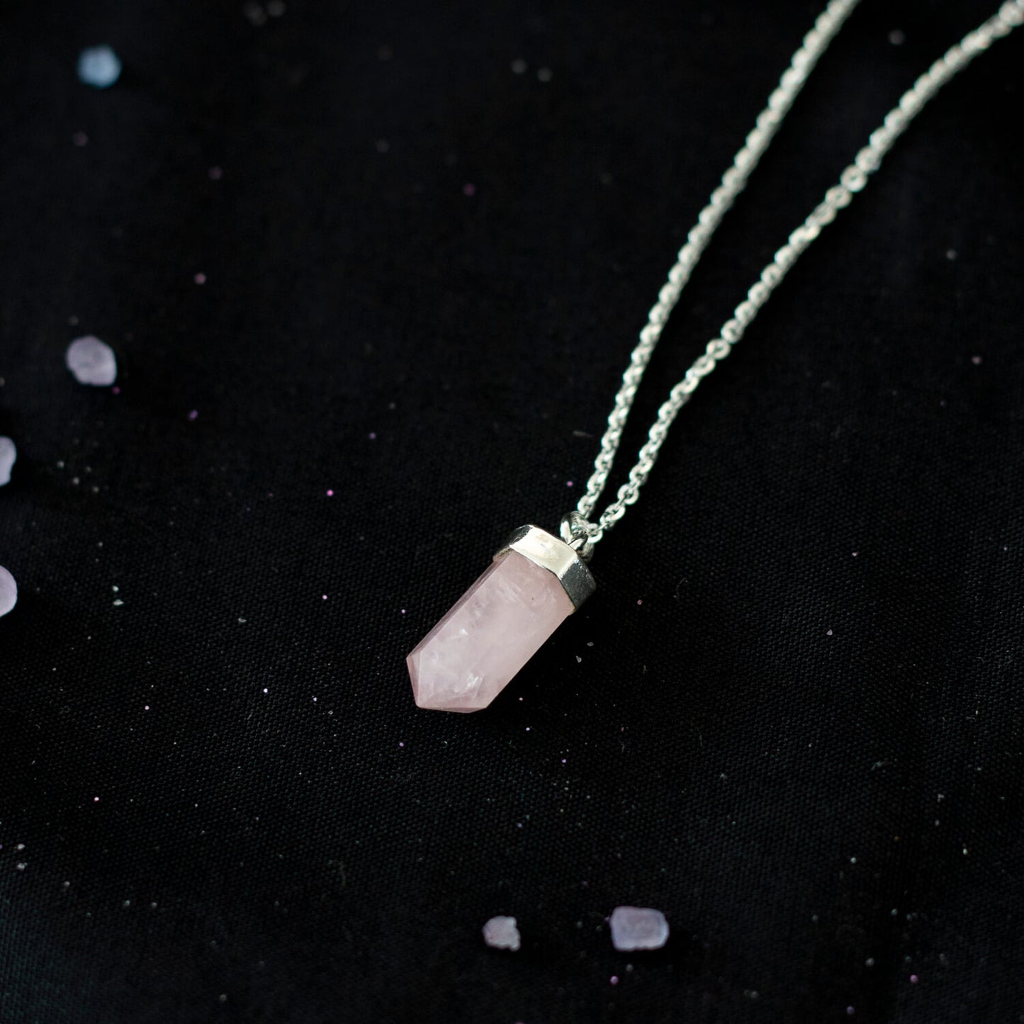 Collar Afrodita Cuarzo Rosa