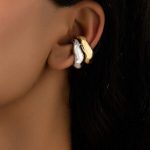 Ear Cuff L Dorado y plateado