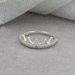 Anillo corona plata 925 circones